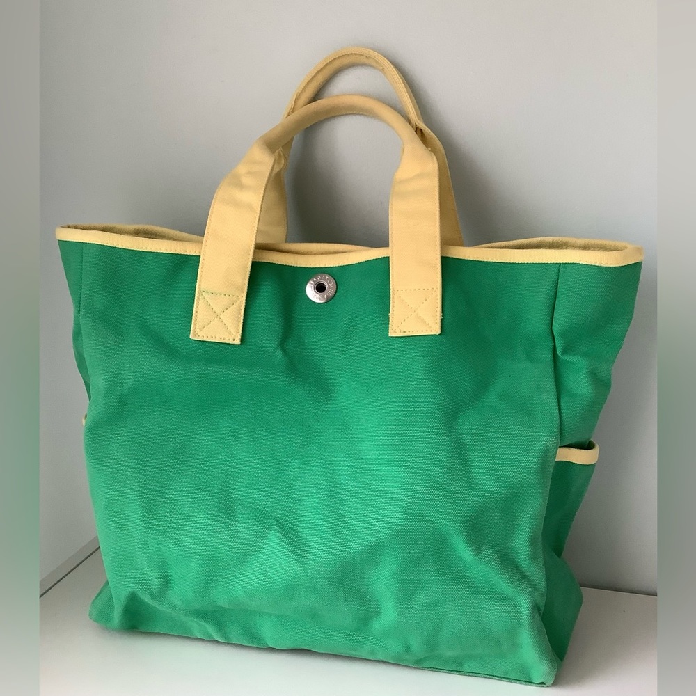 GAP EUC Vintage Green & Yellow summer beach bag